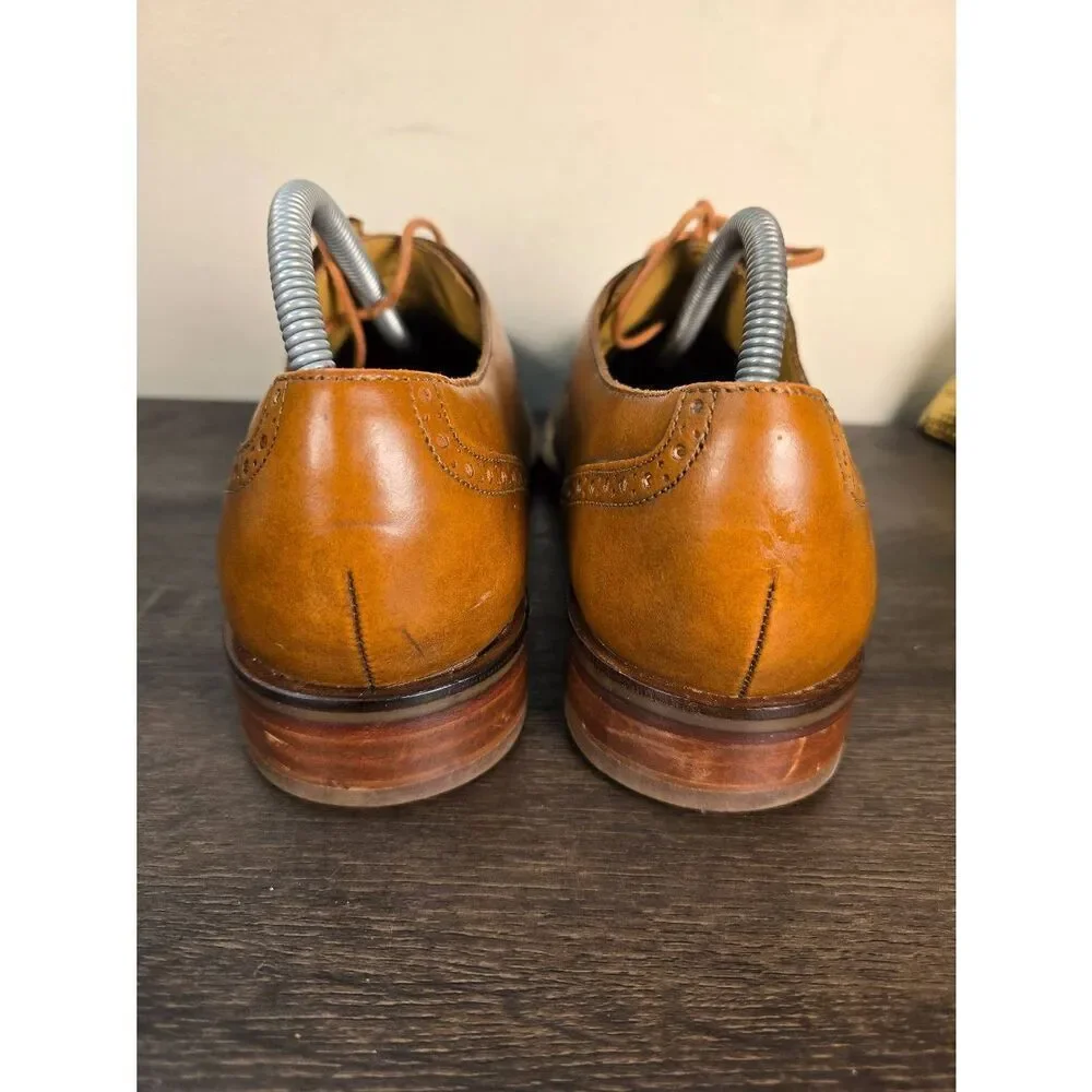 Cole Haan Grand OS Brown Leather Wingtip Lace Up Oxfords Shoes Men's 9.5